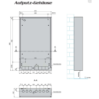 aqoLoft Aufputzgehäuse f. GHK-DHK  H960xB575xT157