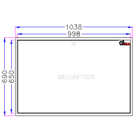 Tür und Rahmen 1.000 x 650 mm - MEGAP1000